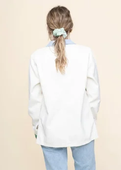 Veste en coton bio | écru "revivre - vanille"