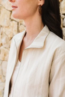 Veste en coton bio | ecru 