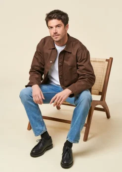 Veste en coton bio | marron 