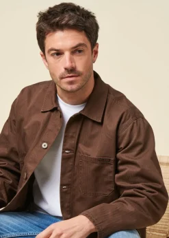 Veste en coton bio | marron 