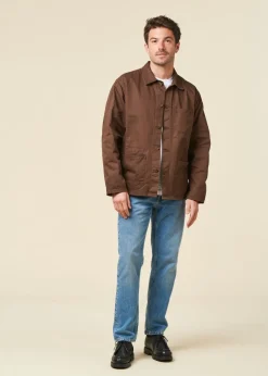 Veste en coton bio | marron 