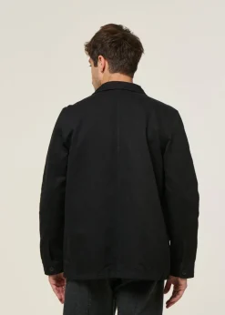 Veste en coton bio | noir "barney worker"