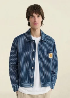 Veste en coton bio | rayé "railway stripes bruno jacket"