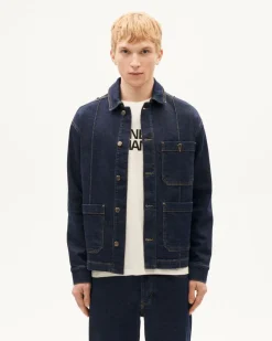 Veste en denim de coton bio | bleu 