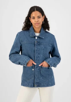 Veste en jean en chanvre, coton bio et recyclé - jackson medium stone