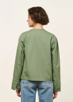 Veste légère en coton bio | verte 