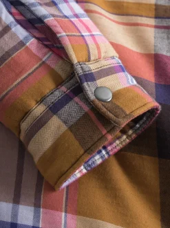 Veste matelassée en coton bio et matière recyclée | carreaux 