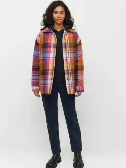 Veste matelassée en coton bio et matière recyclée | carreaux 
