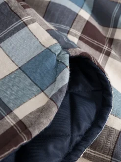 Veste matelassée en coton bio et matière recyclée | carreaux 