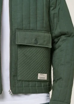 Veste matelassée en coton bio | vert