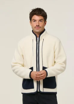 Veste polaire en matière recyclée | écru 