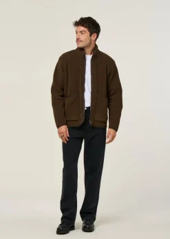 Veste polaire en matière recyclée | marron 