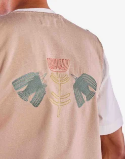Veste sans manches en coton bio | beige 