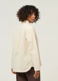 Veste velours en coton bio | écru "corduroy overshirt - egret"