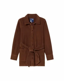 Veste velours en coton bio | marron 