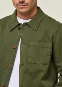 Veste workwear kaki en coton bio | vert 