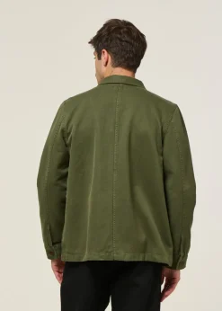 Veste workwear kaki en coton bio | vert 