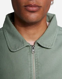 Veste zippée en coton bio | vert "bethel sage green"